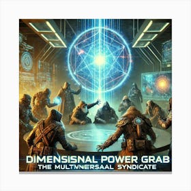 A Dynamic Sci Fi Scene Depicting The Dimensional Power Grab Canvas Print