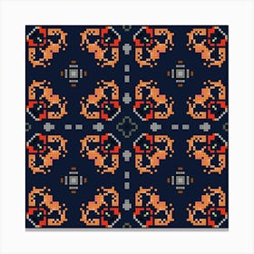 Pixel Pattern 8 Canvas Print