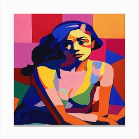 Woman Sitting Canvas Print