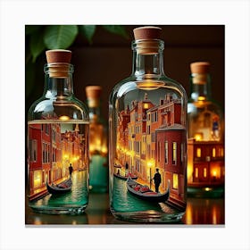 Venice In Bottles 9 Canvas Print