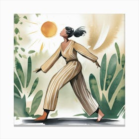 Sunlit Stroll Canvas Print