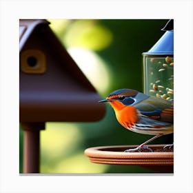 Bird Feeder Canvas Print