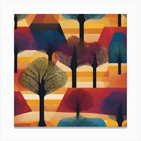 Trees In Autumn Canvas Print