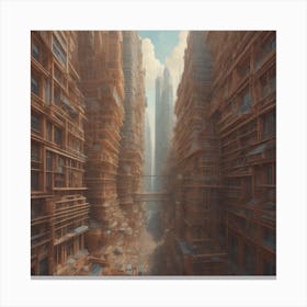 Memory Metropolis: Architecture of Forgotten Memories Canvas Print