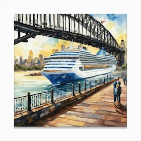 Sydney Harbour Cruise Ship Canvas Print