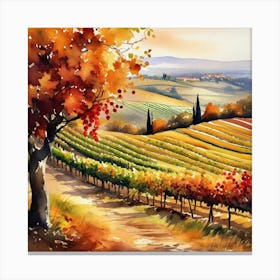 Autumn In Tuscany Canvas Print