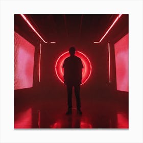 Man In A Red Room 1 Canvas Print