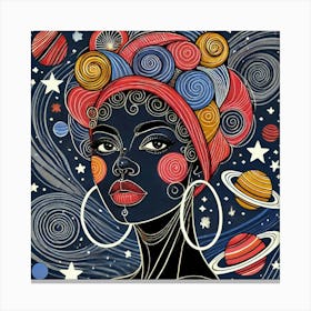 Caelithra Celestial Portrait Canvas Print