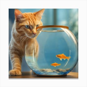 Goldfish In A Bowl 22 Canvas Print