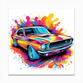 Mustang T-Shirt Canvas Print
