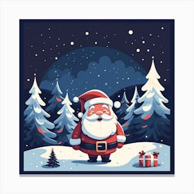 Santa Claus In The Forest 1 Canvas Print