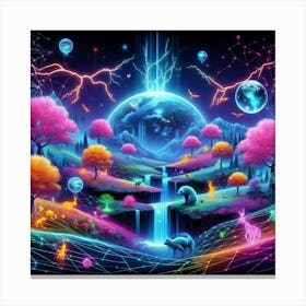 Psychedelic Landscape 6 Canvas Print