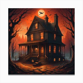 Halloween House Canvas Print