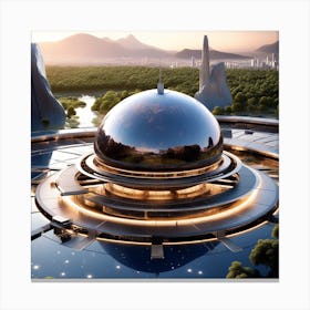 Futuristic City 187 Canvas Print