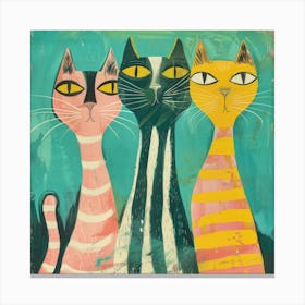 Three Cats 4 Canvas Print