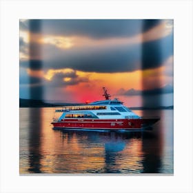 Sunset On A Boat 11 Canvas Print