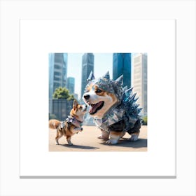 Crystal Corgi Costume Canvas Print