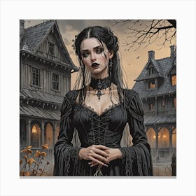 Gothic Girl 1 Canvas Print