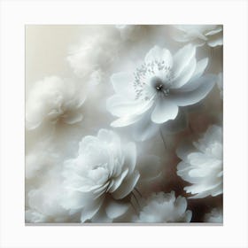 White Flowers 2 Canvas Print