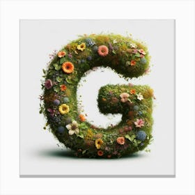 Veg Letter G Canvas Print