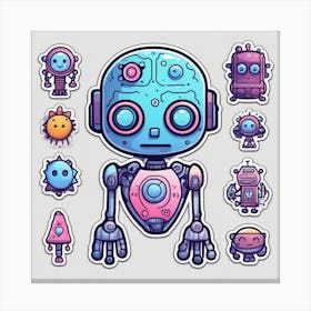 Robots 4 Canvas Print