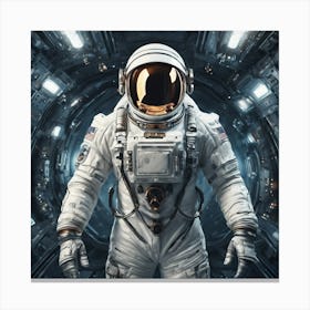 504469 Daring Astronaut, Space Suit And Helmet, Standing Xl 1024 V1 0 1 Canvas Print
