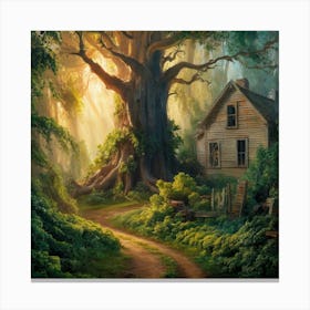 Old House In The Woods Canvas Print