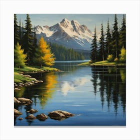 Mountain Lake 25 Canvas Print