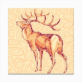 Stylized Image Of The Deer Canvas Print