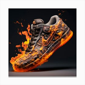 Fire Nike Dunk Canvas Print