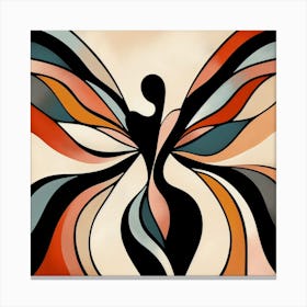 Abstract Butterfly Female Figure Canvas Print