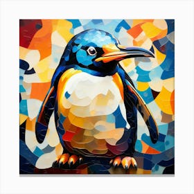 Abstract Puzzle Art Penguin 1 Canvas Print