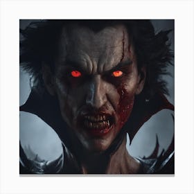 Vampire with Red Eyes Canvas Print