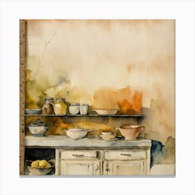 Kitchen Scene Canvas Print