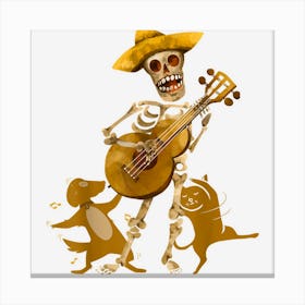 Skeleton Plays Rock Canvas Print