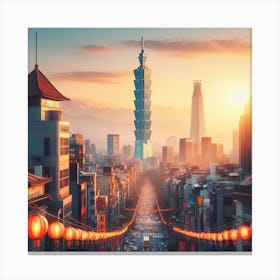 Taiwan Cityscape Canvas Print