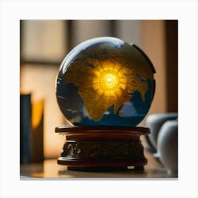 Little glowing globe Canvas Print