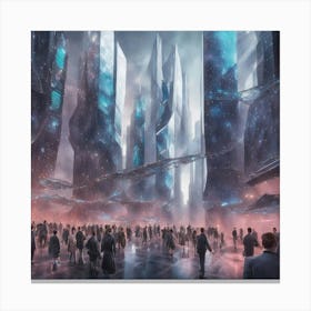 Futuristic Cityscape 47 Canvas Print