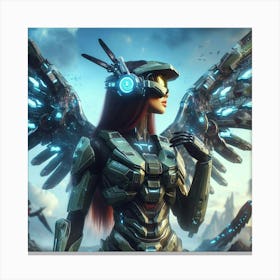 Halo Woman With Wings 1 Canvas Print