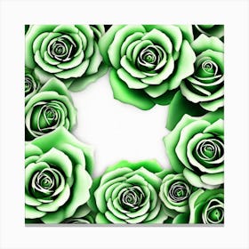 Green Roses 22 Canvas Print