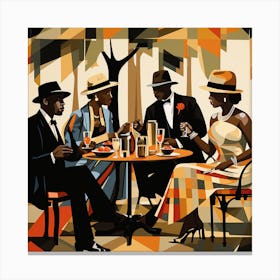 Afro-American Cafe Canvas Print