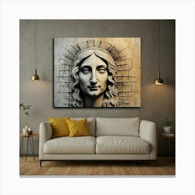 Jesus Face Canvas Print