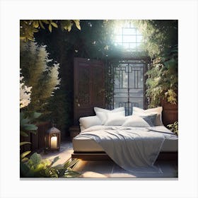 Bedroom In The Forest Canvas Print