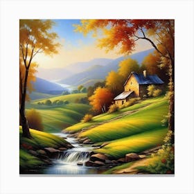 Autumn Landscape Painting 4 Canvas Print