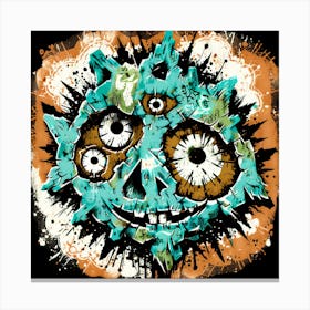 Psychedelic Skull Canvas Print