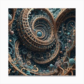 Genius, Madness, Time And Space 5 Canvas Print