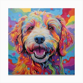 Rainbow Dog Canvas Print