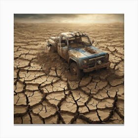 Truck In The Desert Canvas Print