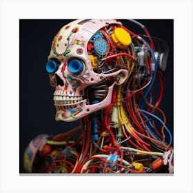 Mechanical Skeleton Canvas Print