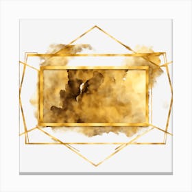 Gold Frame With Smoke Canvas Print